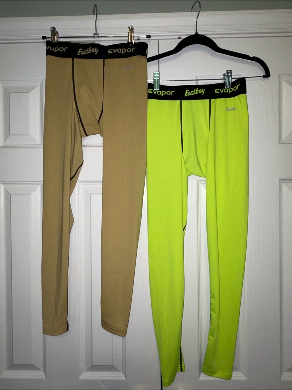 Eastbay Evapor Performance Bottoms - Neon Green and Khaki men size small